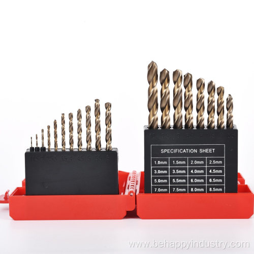 Tin-Coated Twist Drill Bit Set 19PCS Set